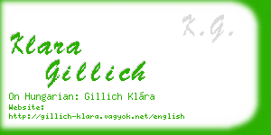 klara gillich business card